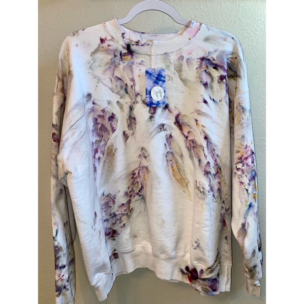 🌈Ladies Hand Dyed Cotton Crewneck Sweatshirt🌈